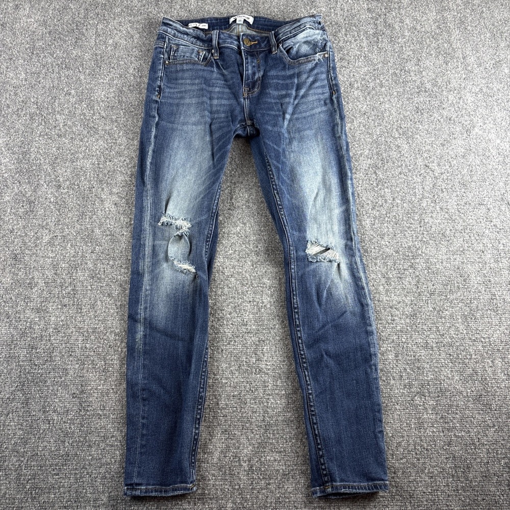 Vigoss Jagger Distressed Skinny Jeans Women's Size 27 Medium Wash